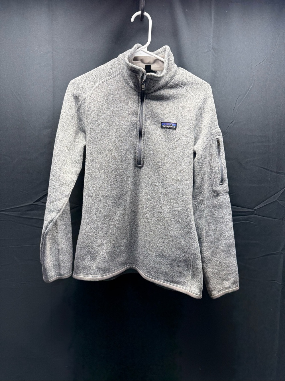 EUC Patagonia Gray Half-Zip Cowl Pullover Sz L (8qa)